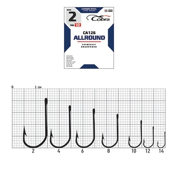 Крючки Cobra Allround VIKING сер. CA126 разм. 002 10шт.