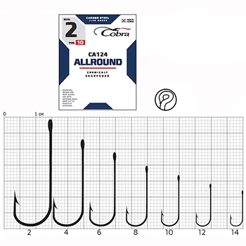 Крючки Cobra Allround ROUND сер. CA124 разм. 012 10шт.