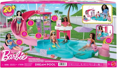 Ігровий набір Barbie Dream Pool з 6 ігровими зонами, Mattel, вік 3+
