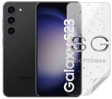 Бронепленка для Samsung S23 на экран износоустойчивая полиуретановая SoftGlass