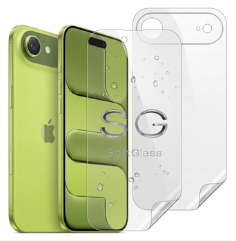 Пленка для Apple iPhone 17 Air комплект: для передней и задней панели износоустойчивая полиуретановая SoftGlass
