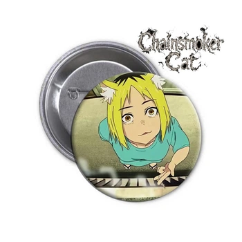 Значок Chainsmoker Cat | Кошка куряга (06) Табакошка
