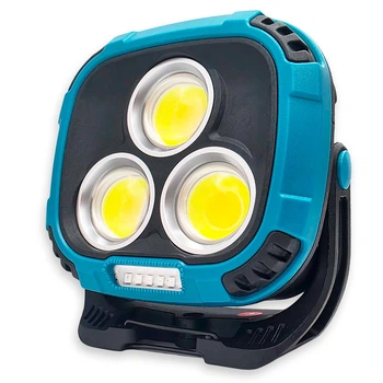 Фонарь-прожектор аккумуляторный W891-1, 3-COB Work Light, Type-C, Power Bank, белый-теплый свет + 6smd красный (00141)