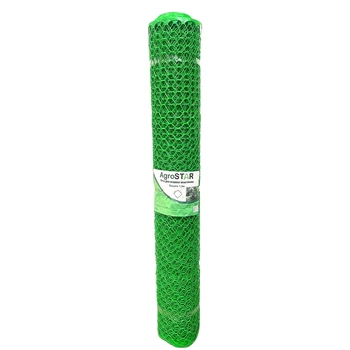 Сетка пластиковая для ограждения AgroStar 50х50 мм HDPE светло-зеленая 1,5х20 м