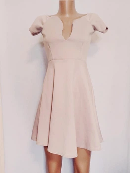 Платье женское розовое бежевое элегантное Missguided (Размер 44 (S, UK10, EU38))