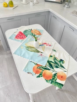 Серветка MANTEL FRUTA 40x40 см З водовідштовхуючим покриттям 75% бавовна Ассорти