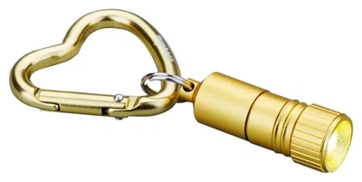 Munkees 10883 брелок-ліхтарик Mini LED Flashlight with Heart-Carabiner gold (10883-GD)