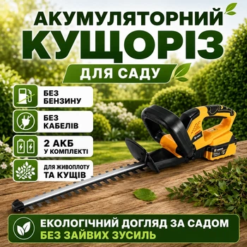 Аккумуляторный кусторез DeWalt DCHT820 36V с двумя аккумуляторами 5Ah, садовые ножницы для подрезки живой изгороди, обрезка веток, декоративных кустов и ухода за садом.