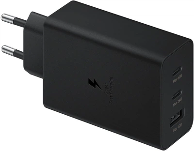 Мережевий зарядний пристрій Samsung 65W Power Adapter Trio (w/o cable) Black (EP-T6530NBEGRU)