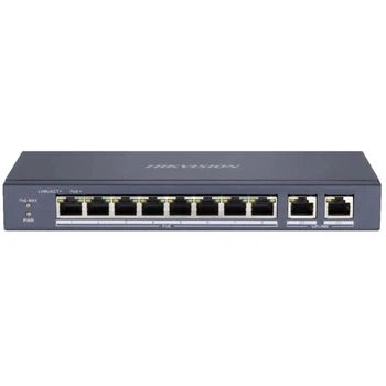 Коммутатор 10 портов неуправляемый Hikvision DS-3E0310P-E/M(B) PoE