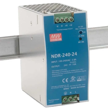 Блок питания Mean Well NDR-240-24 24В 10А на Din-рейке