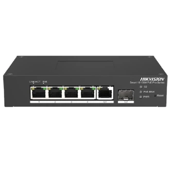 Коммутатор 6 портов управляемый Hikvision DS-3T1306P-SI/HS PoE