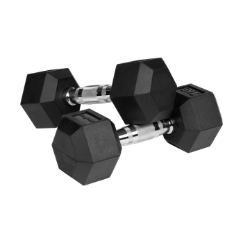 Гантелі Rebel HEX 2x7 кг з гумовим покриттям