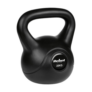 Бітумінозна гіря Rebel ACTIVE 20 кг RBA-2320 з ПВХ покриттям і ергономічною ручкою