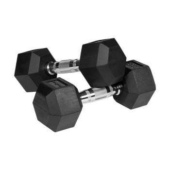 Чавунні гумовані гантелі Rebel RBA-2325-06 HEX 2x6 кг з нековзним покриттям
