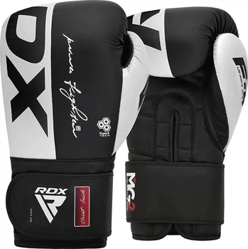 Боксерські рукавиці RDX BOXING GLOVES REX F4 10 унцій, чорно-білі