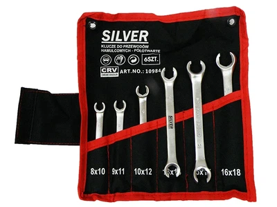 Ключи разрезные для тормозных магистралей Silver S10984, 6 предметов
