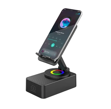 Портативная колонка WUW-R190 5W черная с подставкой для телефона 122х74х58 мм