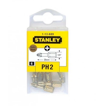 Биты STANLEY PH2 x 25 мм GOLD 6 шт 1-13-689