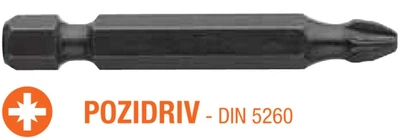 Биты USH Industry PZ2 x 50 мм Torsion удлиненные 10 шт UUSG0013631