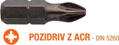 Біти USH Industry Pozidriv ACR PZ2 x 25 мм із зубцями 5 шт UUSE0012861