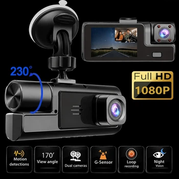 Автомобильный видеорегистратор TOTHG DVR Full HD CarDvrCam на 2 камеры