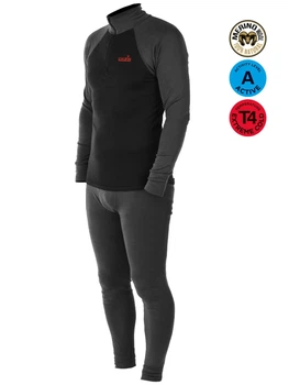 Термобелье Norfin NATURAL HEAT MERINO 03 зимнее 60% шерсть мериноса L черное