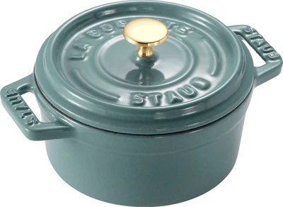 Каструля Staub Mini Cocotte чавунна кругла евкаліптова 250 мл (3272340062063)