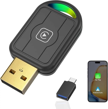 Беспроводной CarPlay адаптер CA7, USB dongle для iPhone, переходник с проводного на беспроводной CarPlay