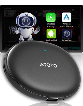Автомобильный AI Box ATOTO AD5A-BK для Wireless CarPlay и Android Auto, USB-A/USB-C