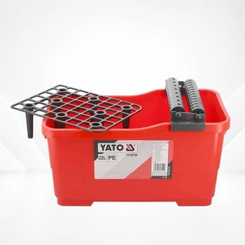 Ведро для плиточных работ 22 л с роликами и решеткой YATO YT-54750