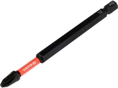 Насадка викруткова ударна YATO PH2 х 100 мм з шпинделем 6-гранним 1/4" [50/300]