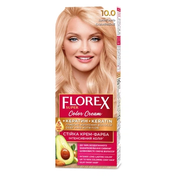 Стійка крем-фарба для волосся Florex Super 10.0 Шампань