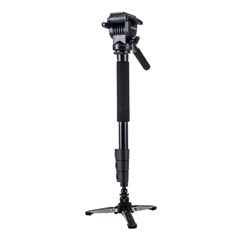 Алюминиевый монопод Yunteng VCT-588 65-166 см с гидравлической головой и складной опорой для видеокамеры и DSLR