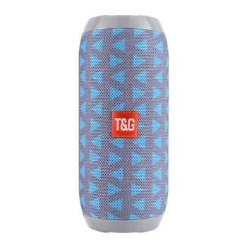Портативная колонка Bluetooth TG аккумуляторная 2 динамика 5 Вт USB/TF карты/AUX Серый (MX-10755W)
