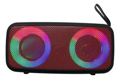 Портативная колонка Bluetooth NB аккумуляторная 2 динамика RGB LED подсветка Красный (MX-00008952W)