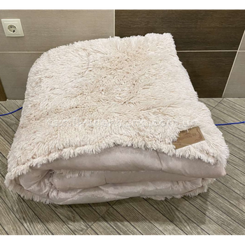 Ковдра всесезонна Grass Ведмідь плюшеве хутро з коротким ворсом 200x230 см рожевий (tra42)