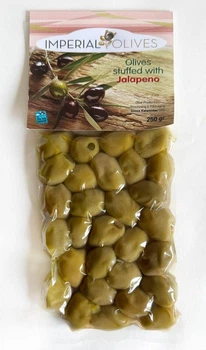 Оливки Imperial Olives Греція з халапеньйо 250г