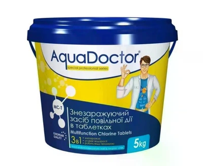 AquaDoctor MCT-5, Мультитаб. (хлор, альгіцид, коагулянт), 5кг