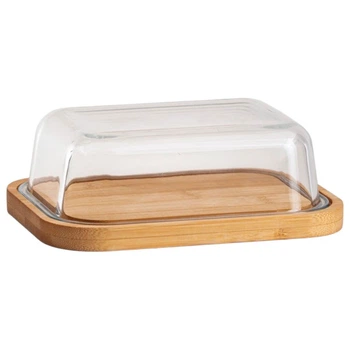 Масленка кухонная со стеклянной крышкой VIVA BAMBOO, 14х18,5 см - 734387