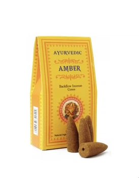 Ароматичні конуси Амбер Ayurvedic BACK FLOW Amber