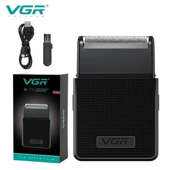 Электробритва-шейвер VGR V-376 Black с выдвижным триммером - Гипоаллергенная сетка и влагозащита