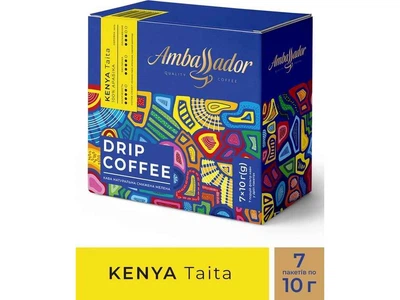 Кава в дріпах AMBASSADOR 10г*7шт Kenya