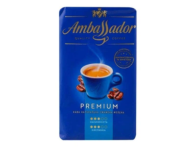 Кава мелена AMBASSADOR 450г Premium, вак.уп.