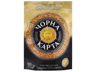 Кава розчинна ЧОРНА КАРТА 100г пакет