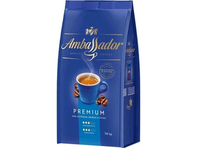 Кава в зернах AMBASSADOR 1кг Premium пакет
