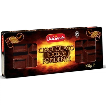 Темний шоколад Dolciando Cioccolato Extra Fondente 50% какао 500 г (8017596012265)