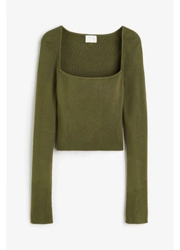 Топ жіночий H&M 271189031_khaki L Хакі (2727000135607)
