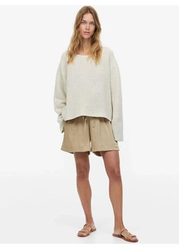Шорты для беременных H&M 271116191 XS Оливковые (2727000135218)