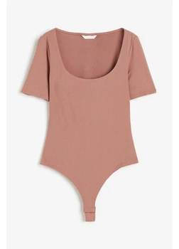 Боди-футболка женская H&M 271154640_pudra M Пудровая (2727000130527)
